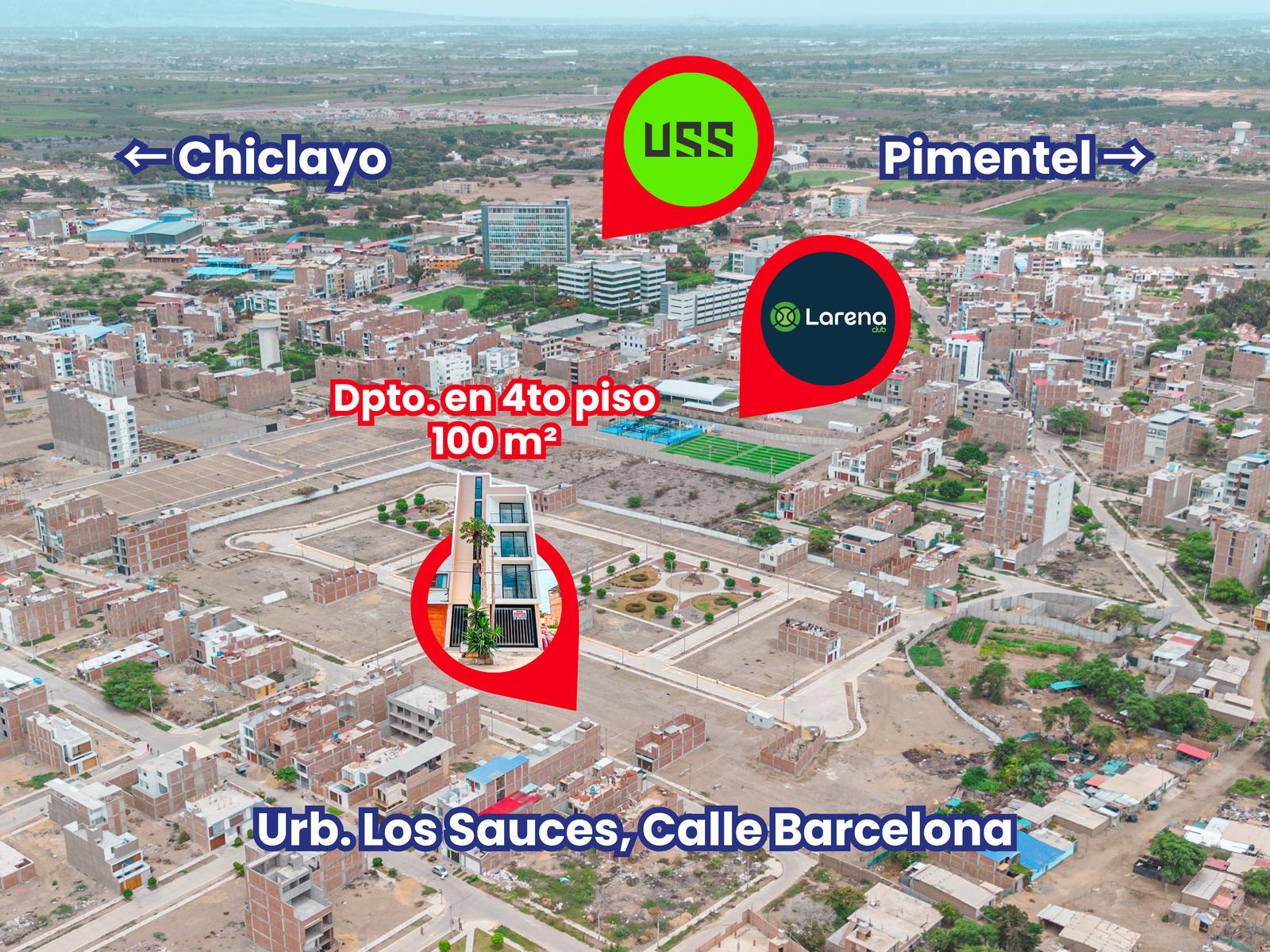 VENTA DE DEPARTAMENTO EN 4TO - URB. LOS SAUCES, PIMENTEL