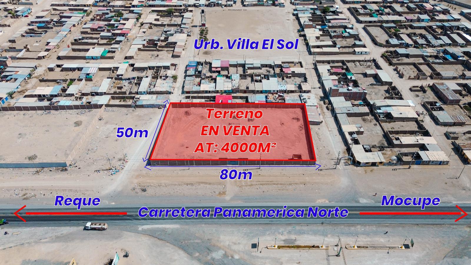 ¡En Venta! Amplio terreno de 4,000 m² en Urb. Villa El Sol, Chiclayo