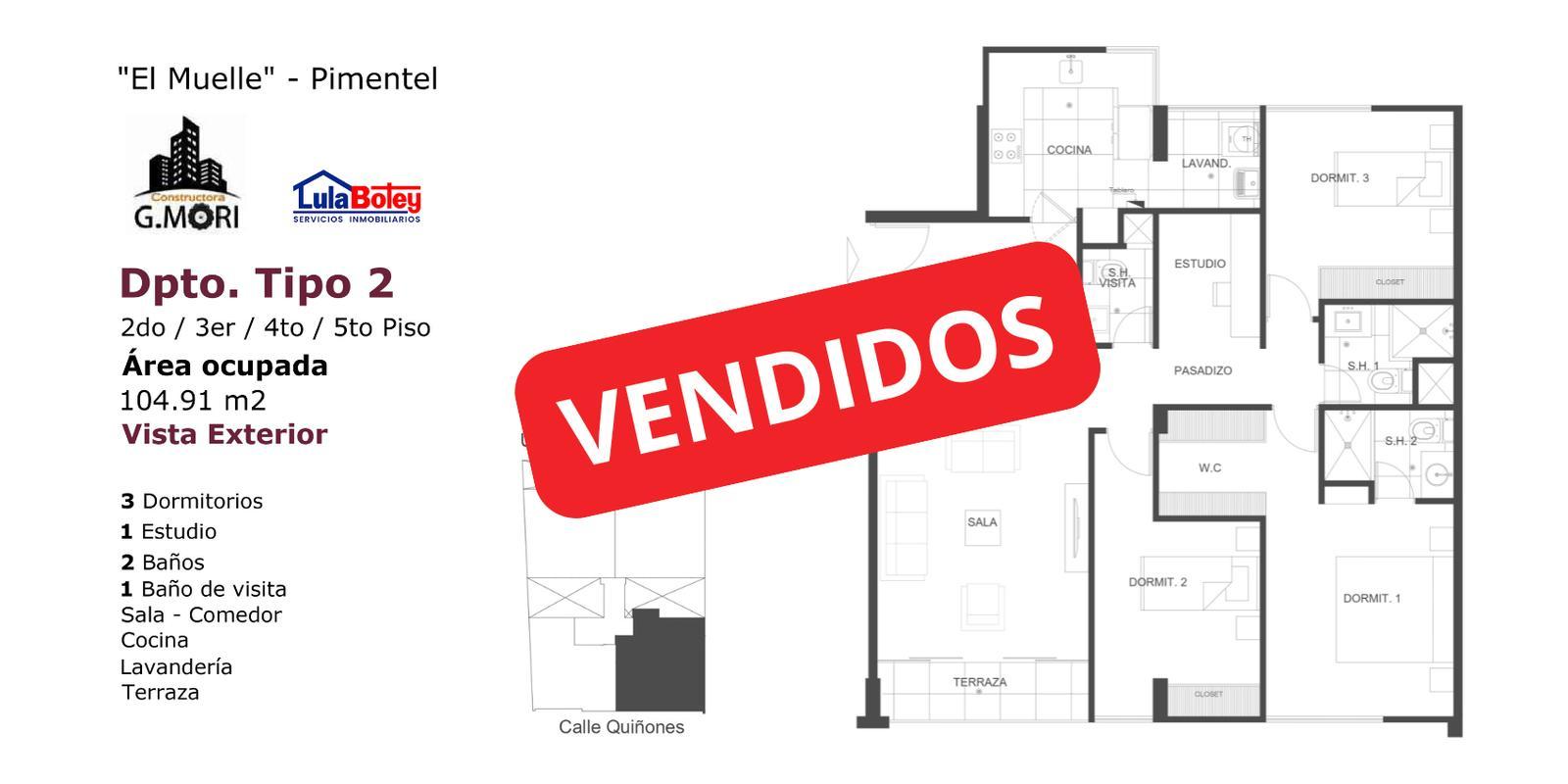 TU PROXIMO DEPARTAMENTO EN PIMENTEL - Dpto tipo 2