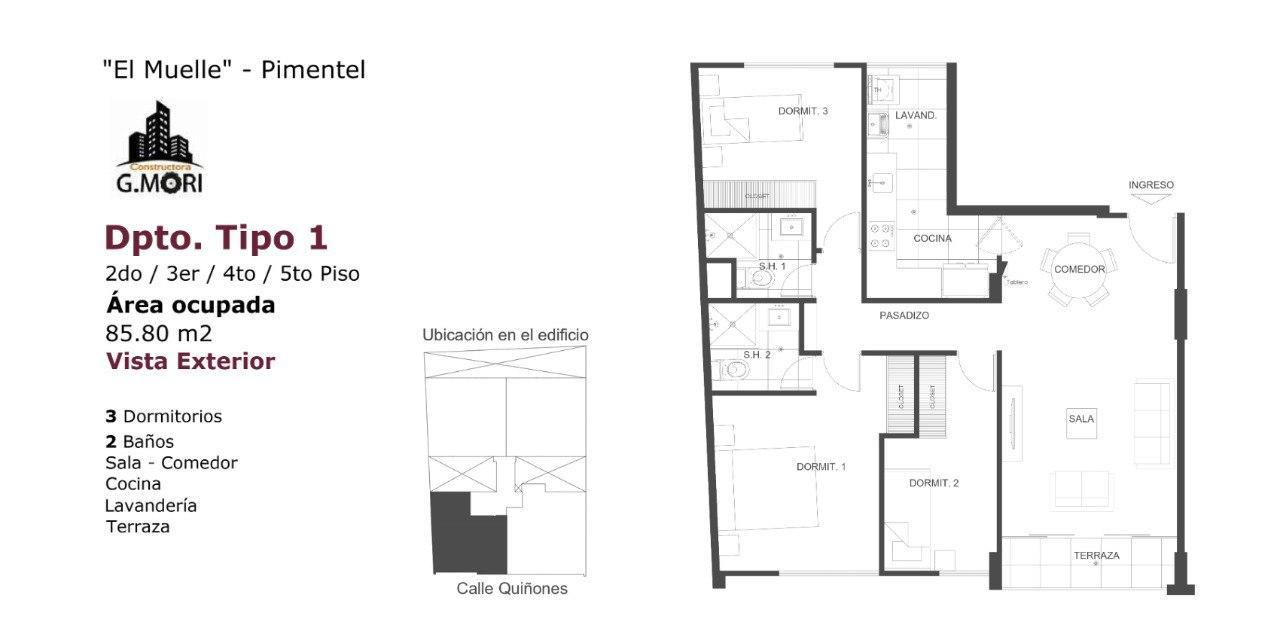 TU PRÓXIMO DEPARTAMENTO EN PIMENTEL - Dpto tipo 1