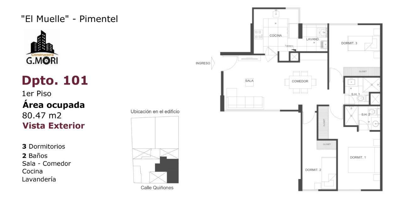 TU PRÓXIMO DEPARTAMENTO EN PIMENTEL - Dpto 101