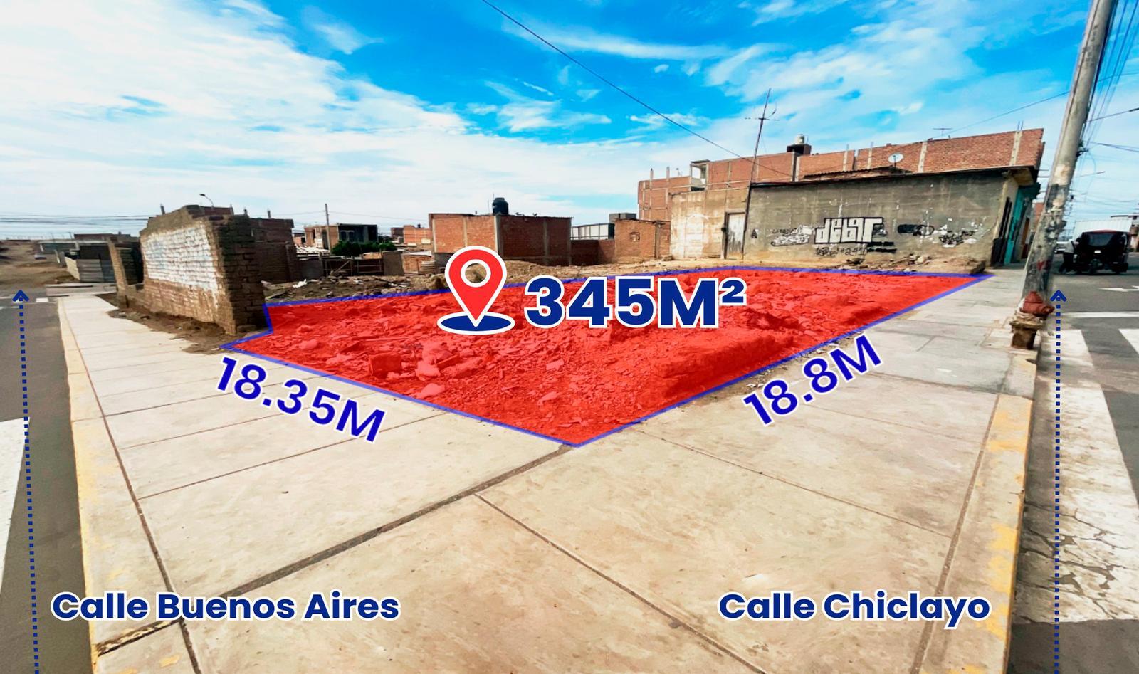 TERRENO DE 345 M² EN VENTA EN PIMENTEL – UBICACIÓN ESTRATÉGICA PARA INVERTIR