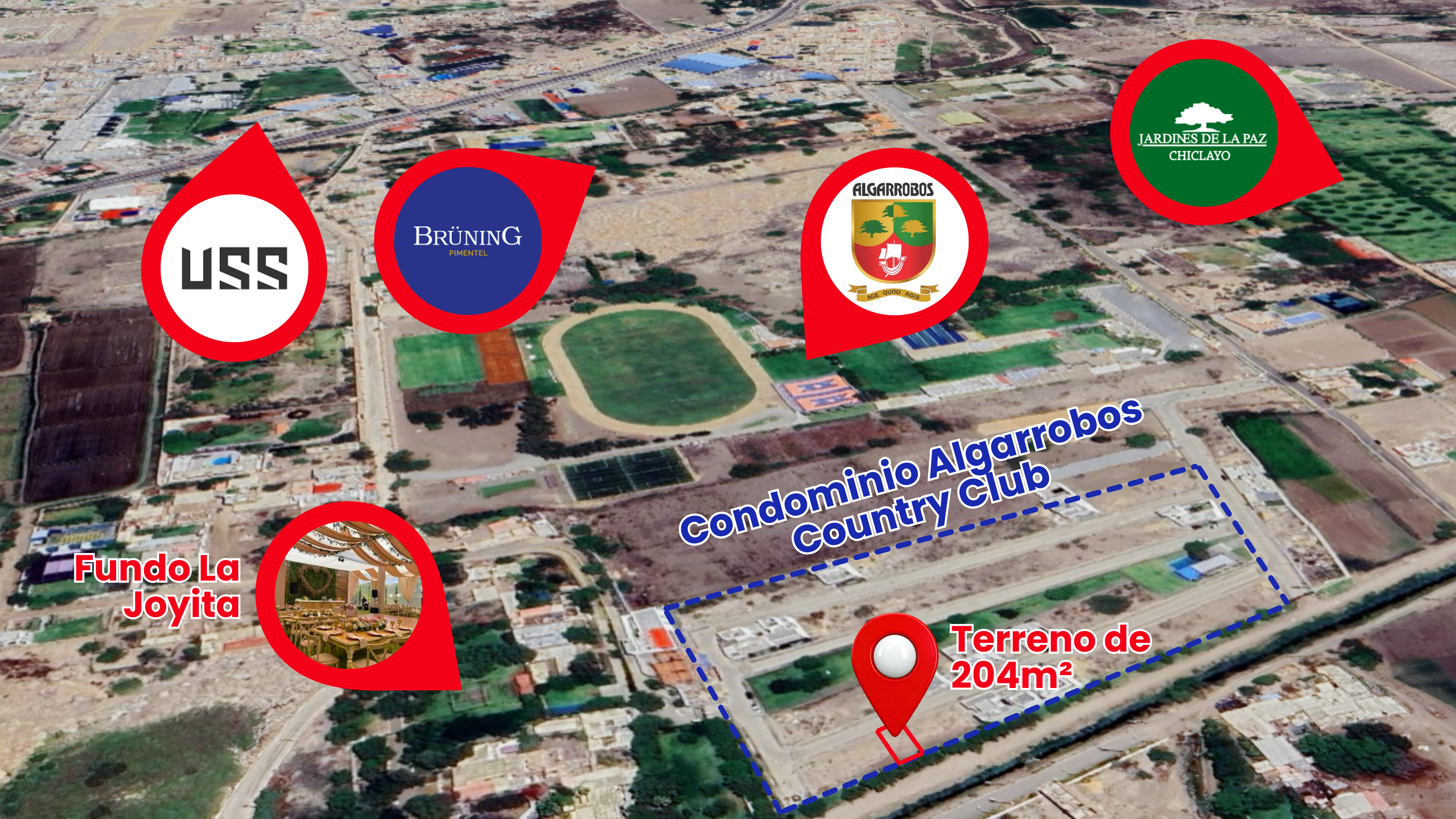 TERRENO DE 204 M² EN ALGARROBOS COUNTRY CLUB, PIMENTEL